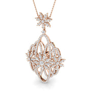 Diamond Pendant Necklace 3ct in 10K/14K gold and platinum with certified lab-grown or natural diamonds
