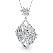 Diamond Pendant Necklace 3ct in 10K/14K gold and platinum with certified lab-grown or natural diamonds
