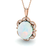 Brawn Opal Pendant 8.5ct Gold (Without Chain ) in 10K/14K gold and platinum with certified lab-grown or natural diamonds