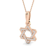 Star of David Fancy Diamond Pendant Gold (Without Chain) in 10K/14K gold and platinum with certified lab-grown or natural diamonds