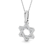 Star of David Fancy Diamond Pendant Gold (Without Chain) in 10K/14K gold and platinum with certified lab-grown or natural diamonds