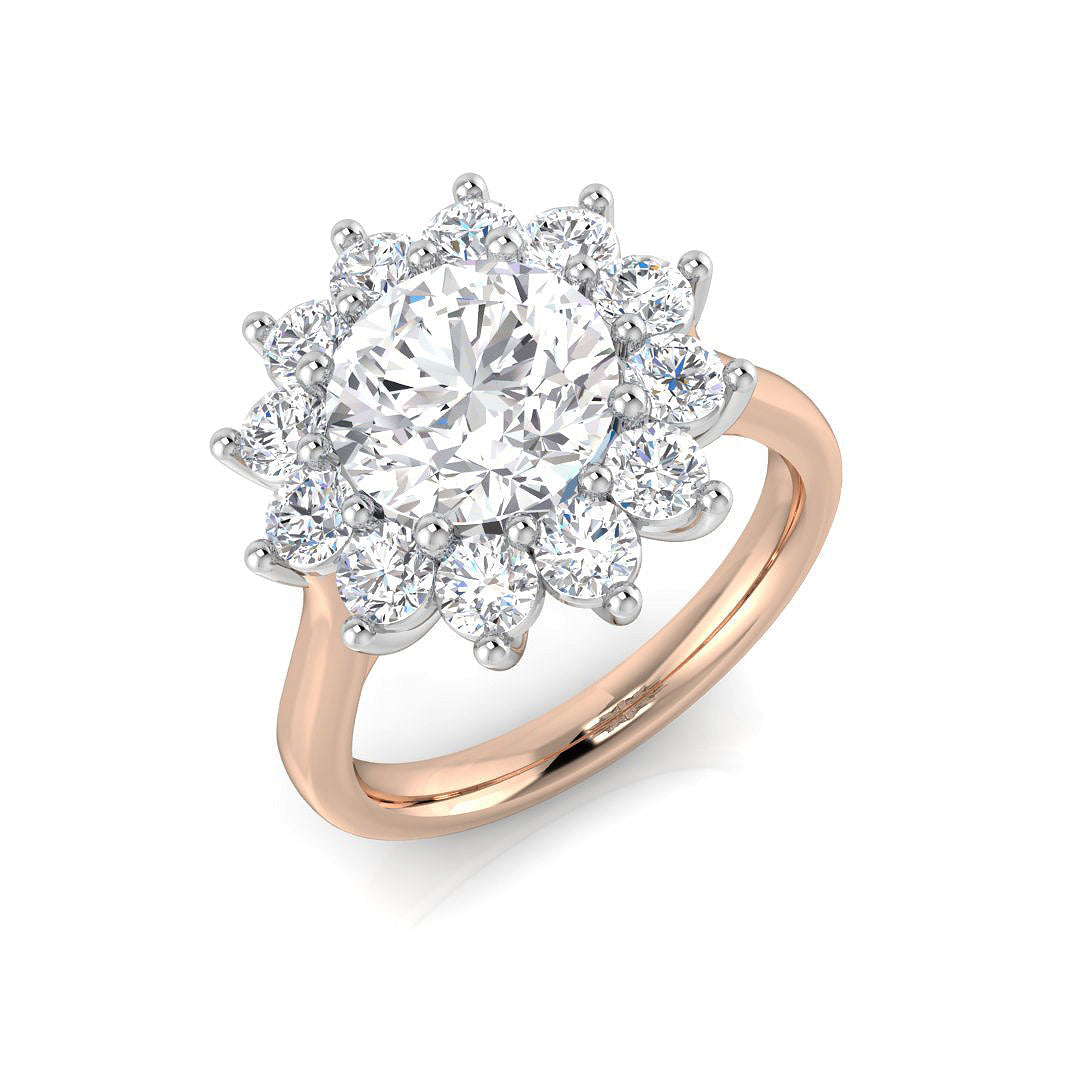 Diamond Okborbe Engagement Ring in 10K/14K gold and platinum with certified lab-grown or natural diamonds
