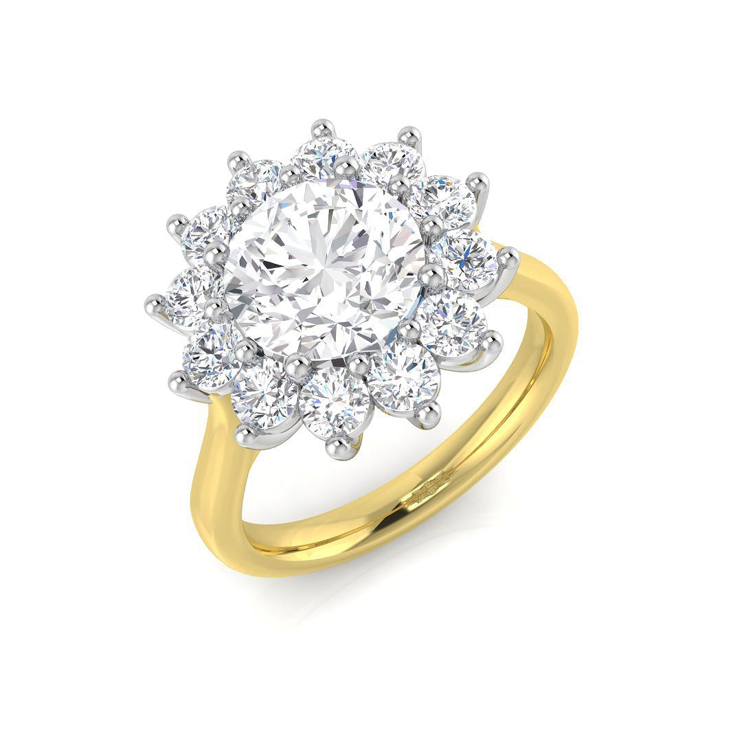 Diamond Okborbe Engagement Ring in 10K/14K gold and platinum with certified lab-grown or natural diamonds