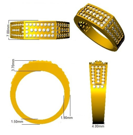 Men's Diamond Ring UK in 10K/14K gold and platinum with certified lab-grown or natural diamonds