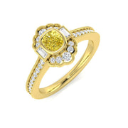 Diamond Durham Engagement Ring in 10K/14K gold and platinum with certified lab-grown or natural diamonds