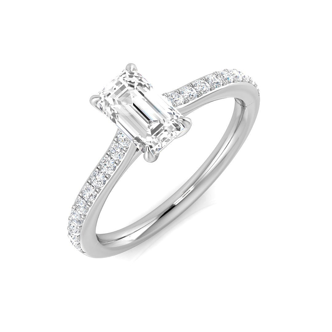 Diamond Henley Engagement Ring in 10K/14K gold and platinum with certified lab-grown or natural diamonds