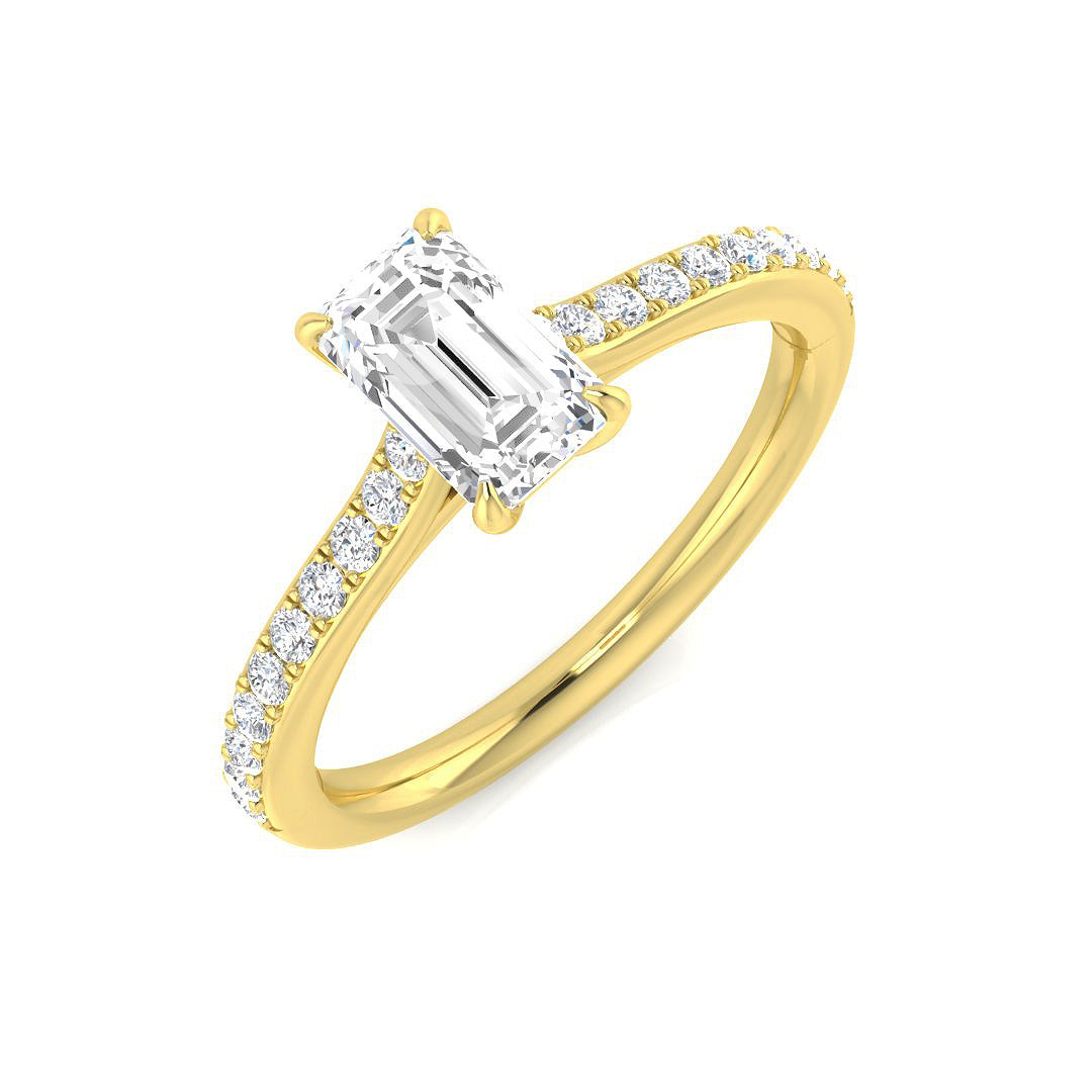 Diamond Henley Engagement Ring in 10K/14K gold and platinum with certified lab-grown or natural diamonds
