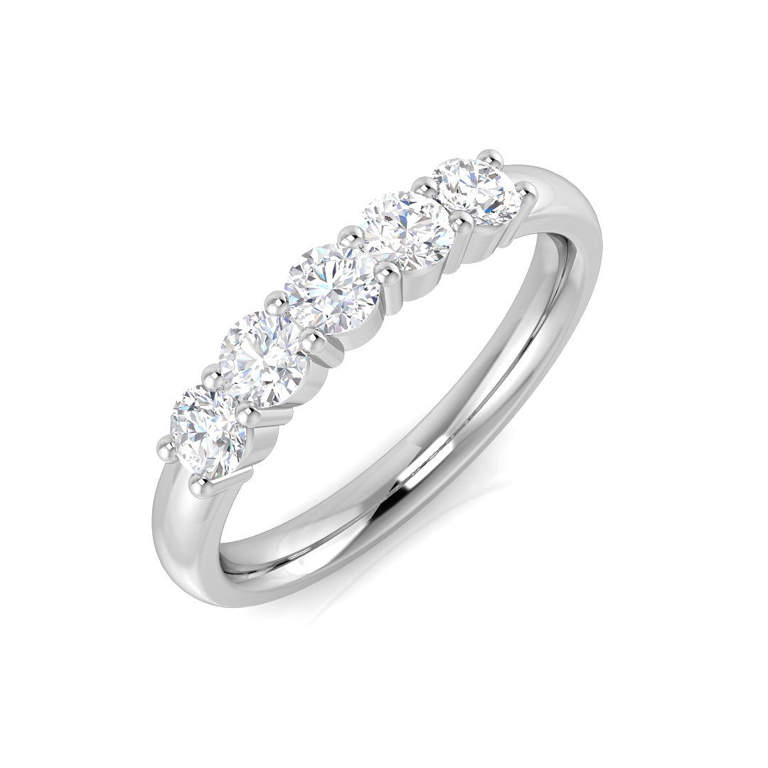 Diamond Woking 5 Stone Ring in 10K/14K gold and platinum with certified lab-grown or natural diamonds