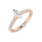 Diamond Welwyn Engagement Ring in 10K/14K gold and platinum with certified lab-grown or natural diamonds