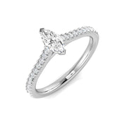 Diamond Welwyn Engagement Ring in 10K/14K gold and platinum with certified lab-grown or natural diamonds