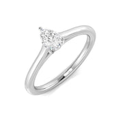 Pear Shape Diamond Solitaire Ring 0.30ct in 10K/14K gold and platinum with certified lab-grown or natural diamonds