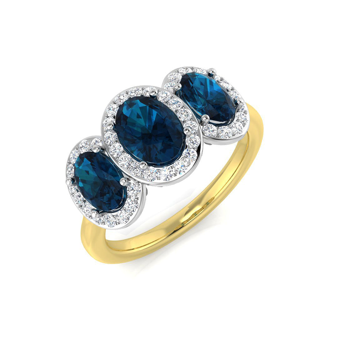 Diamond Blackwood Amethyst Ring in 10K/14K gold and platinum with certified lab-grown or natural diamonds