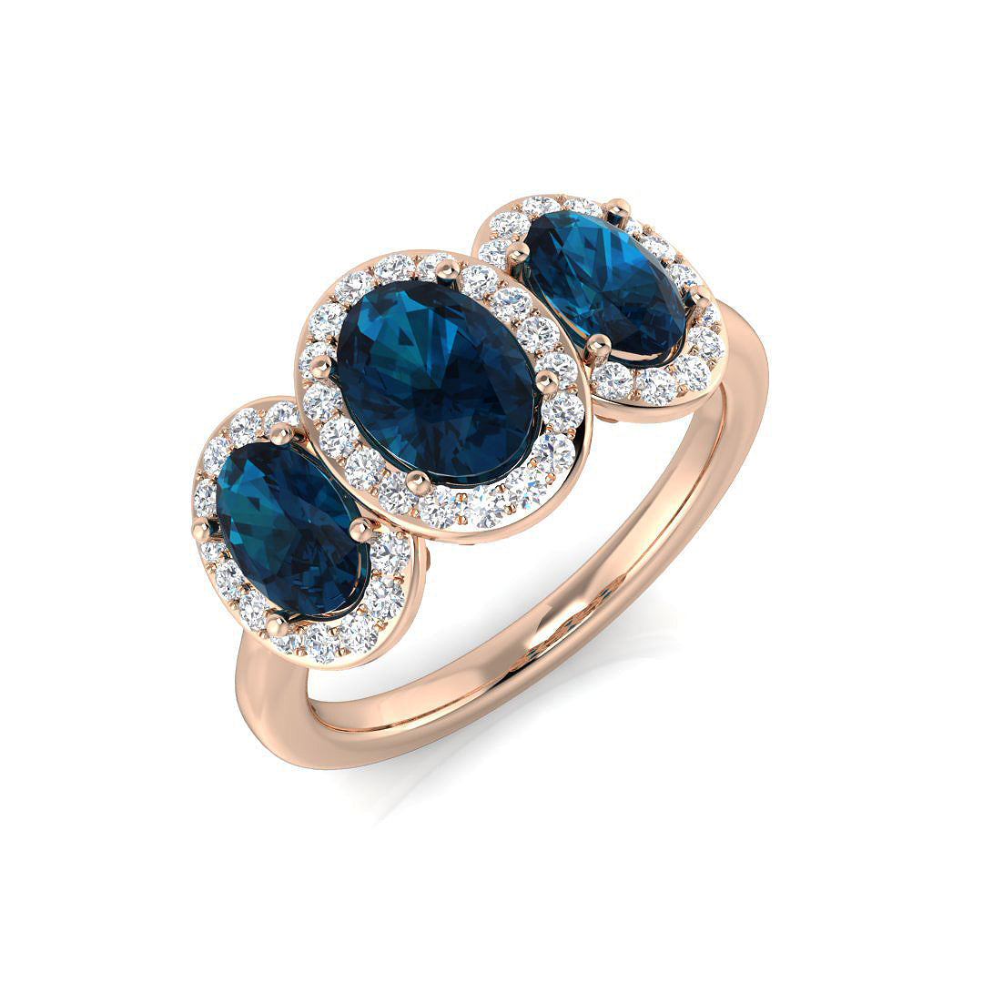 Diamond Blackwood Amethyst Ring in 10K/14K gold and platinum with certified lab-grown or natural diamonds