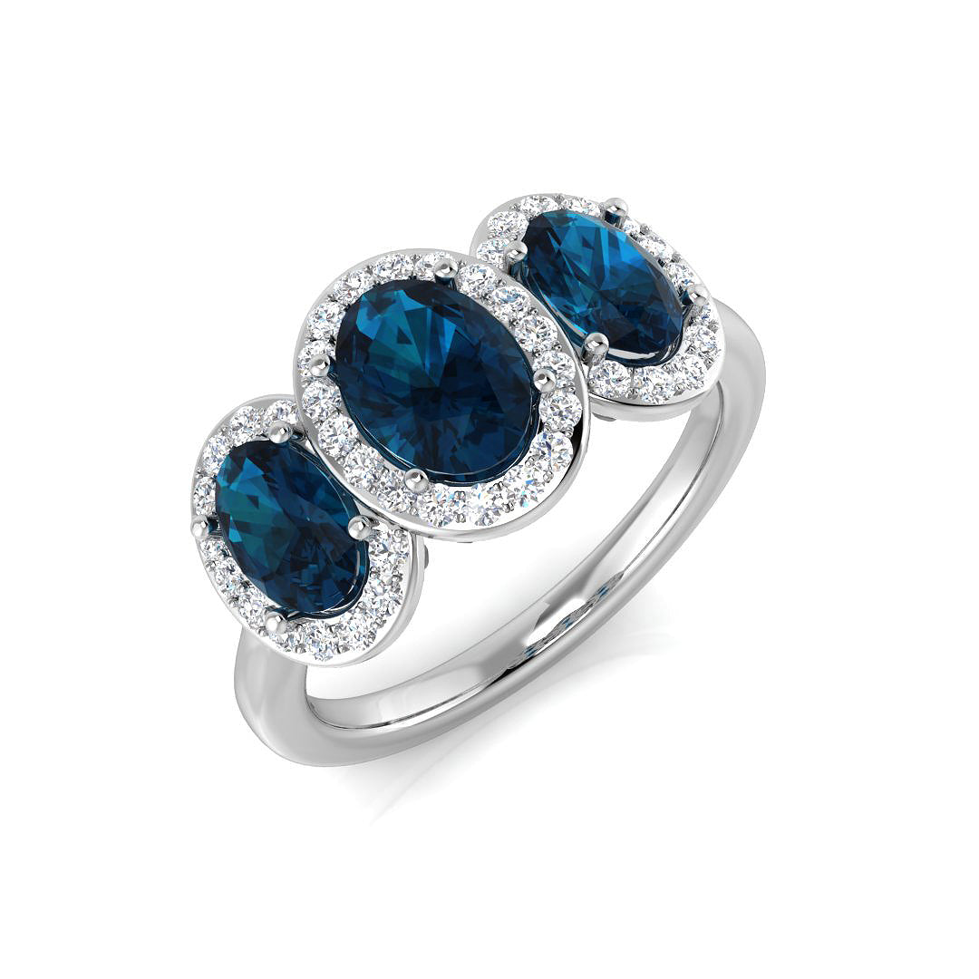 Diamond Blackwood Amethyst Ring in 10K/14K gold and platinum with certified lab-grown or natural diamonds