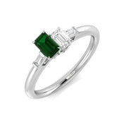 Diamond Kilmarbock Emerald Ring in 10K/14K gold and platinum with certified lab-grown or natural diamonds
