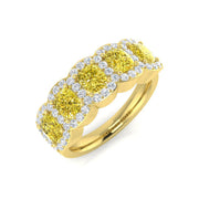 Diamond Irvibe 5 Stone Ring in 10K/14K gold and platinum with certified lab-grown or natural diamonds