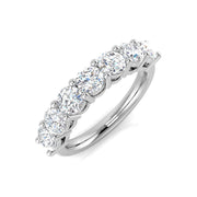 2.25Ct 7 Stone Diamond Half Eternity Ring in 10K/14K gold and platinum with certified lab-grown or natural diamonds