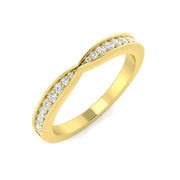 Diamond Peeblek Half Eternity Ring in 10K/14K gold and platinum with certified lab-grown or natural diamonds