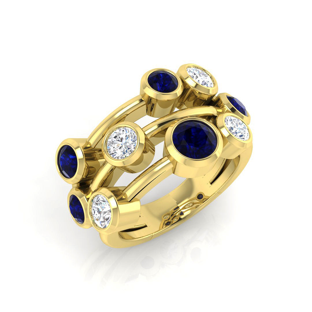 Diamond Kebkibgtob Ring in 10K/14K gold and platinum with certified lab-grown or natural diamonds