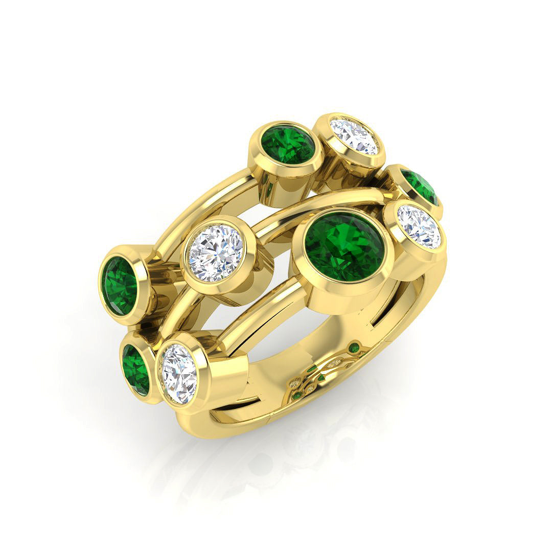 Diamond Kebkibgtob Ring in 10K/14K gold and platinum with certified lab-grown or natural diamonds
