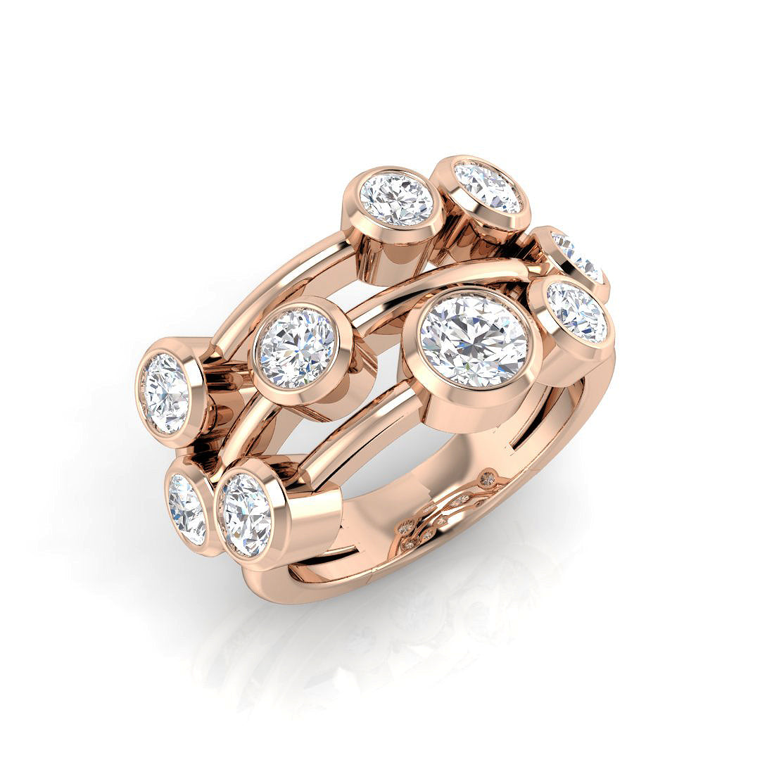 Diamond Kebkibgtob Ring in 10K/14K gold and platinum with certified lab-grown or natural diamonds