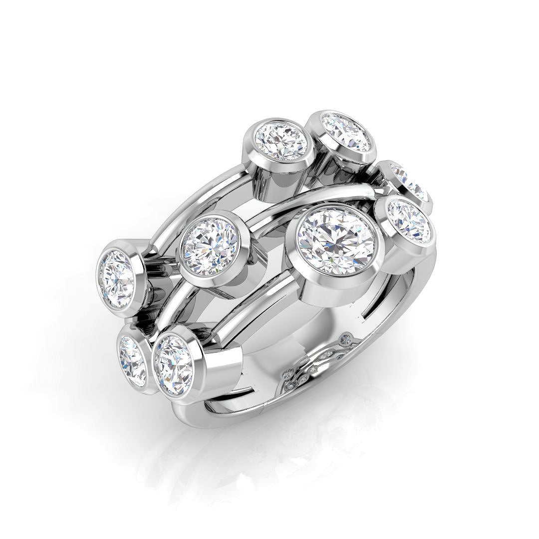 Diamond Kebkibgtob Ring in 10K/14K gold and platinum with certified lab-grown or natural diamonds