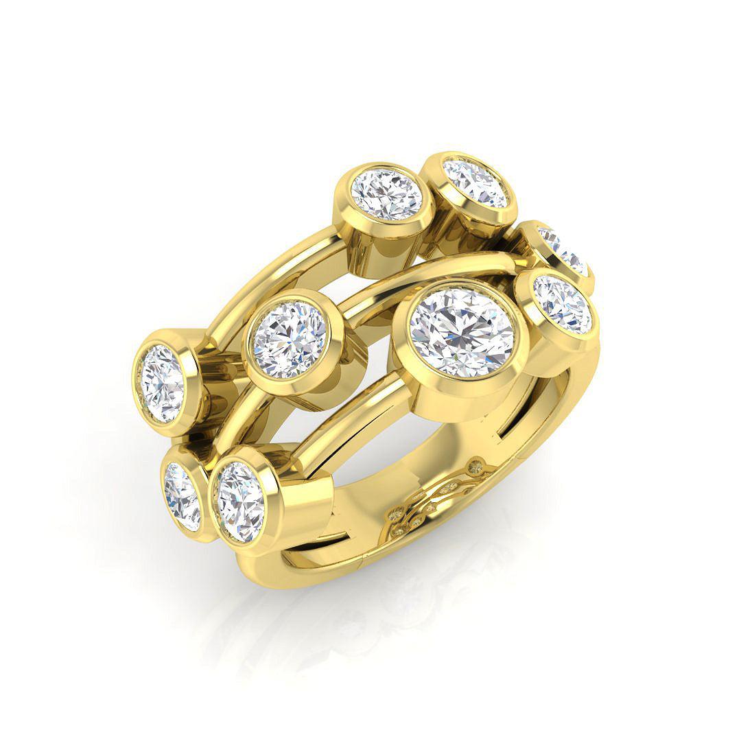 Diamond Kebkibgtob Ring in 10K/14K gold and platinum with certified lab-grown or natural diamonds