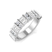 Diamond Melroke Half Eternity Ring in 10K/14K gold and platinum with certified lab-grown or natural diamonds