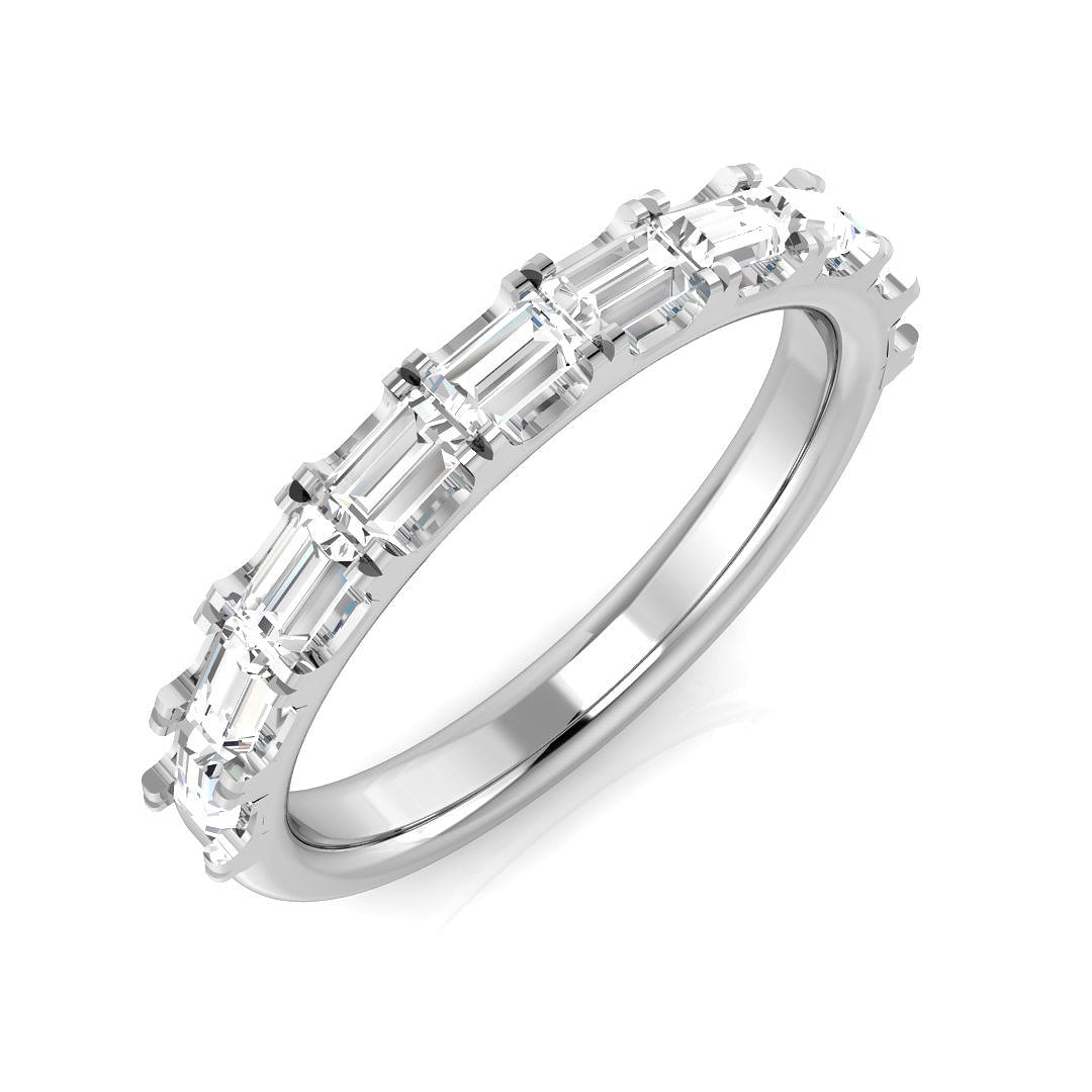 Elegant 0.75Ct Baguette Diamond Eternity Band Ring in 10K/14K gold and platinum with certified lab-grown or natural diamonds