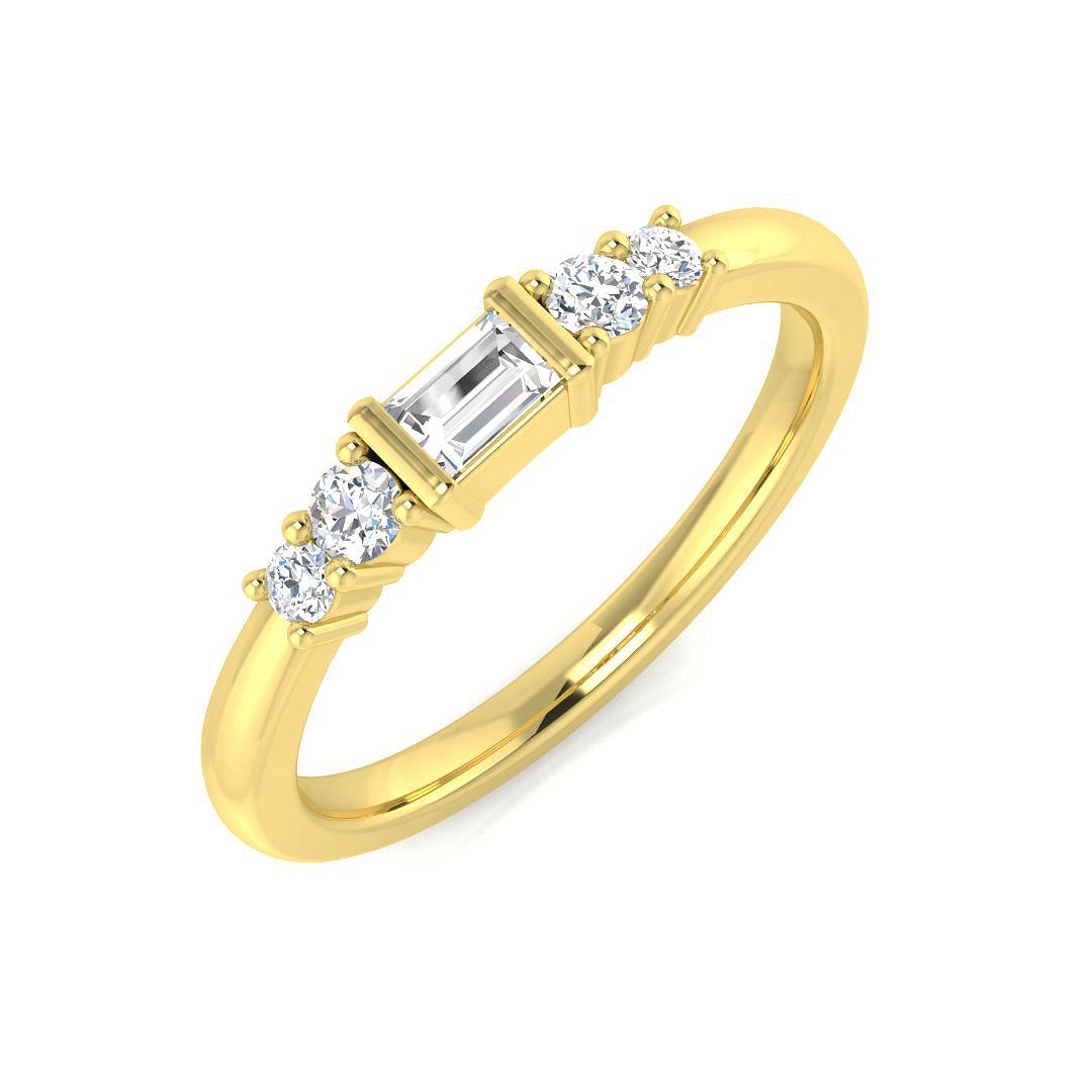 Diamond Motherwell 5 Stone Ring in 10K/14K gold and platinum with certified lab-grown or natural diamonds