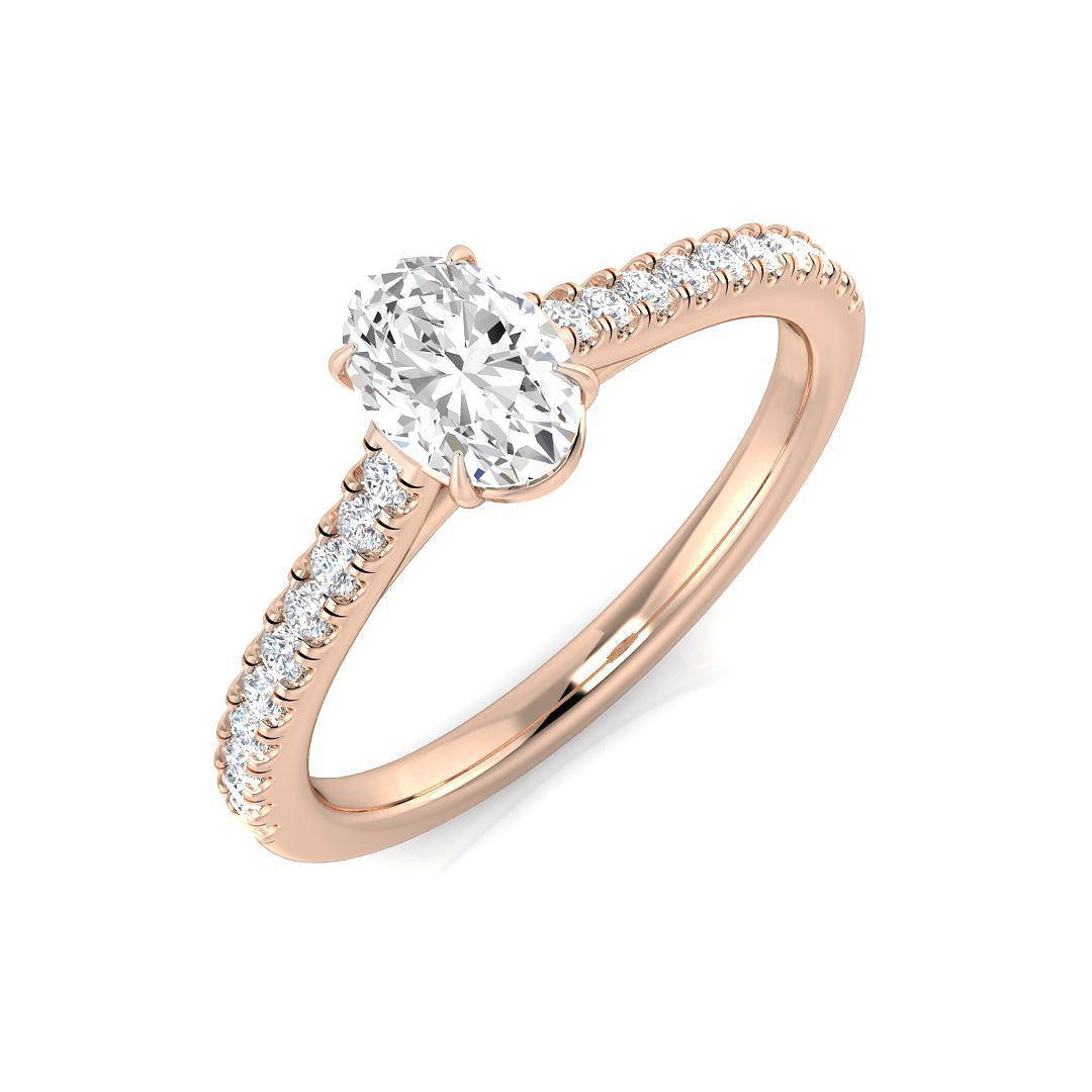 Diamond Wendover Engagement Ring in 10K/14K gold and platinum with certified lab-grown or natural diamonds