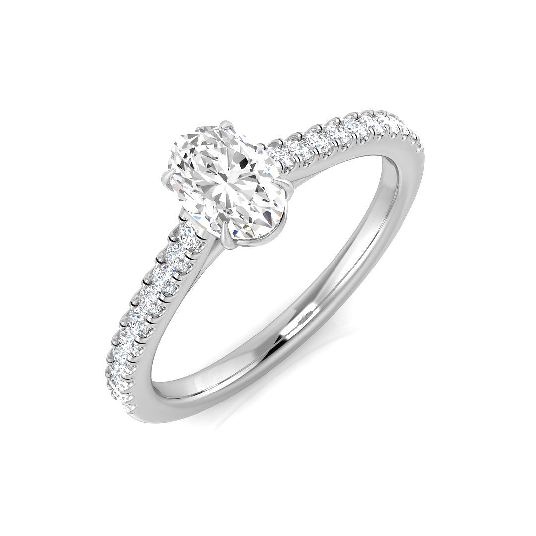 Diamond Wendover Engagement Ring in 10K/14K gold and platinum with certified lab-grown or natural diamonds