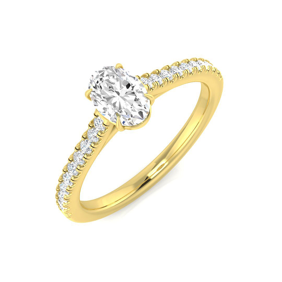Diamond Wendover Engagement Ring in 10K/14K gold and platinum with certified lab-grown or natural diamonds
