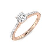Diamond Goldkmithk Engagement Ring in 10K/14K gold and platinum with certified lab-grown or natural diamonds