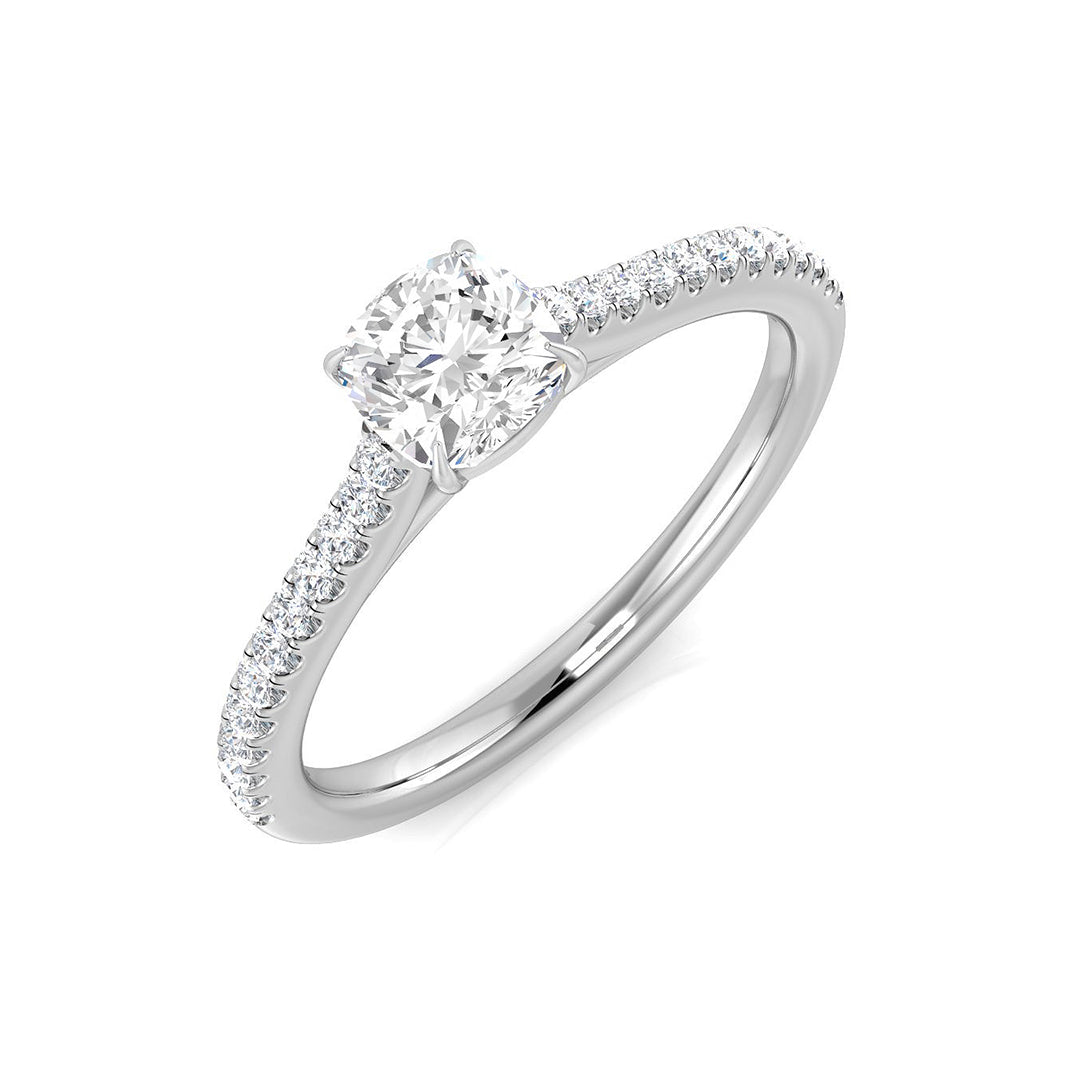 Diamond Goldkmithk Engagement Ring in 10K/14K gold and platinum with certified lab-grown or natural diamonds