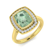 Diamond Belkize Amethyst Ring in 10K/14K gold and platinum with certified lab-grown or natural diamonds