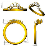 Graduated Diamond Wishbone Ring in 10K/14K gold and platinum with certified lab-grown or natural diamonds