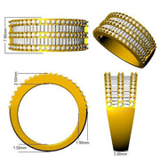 Shop Baguette & Round Cut Diamond Band in 10K/14K gold and platinum with certified lab-grown or natural diamonds