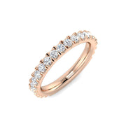 Round Diamond Pave Full Eternity Ring in 10K/14K gold and platinum with certified lab-grown or natural diamonds