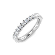 Round Diamond Pave Full Eternity Ring in 10K/14K gold and platinum with certified lab-grown or natural diamonds
