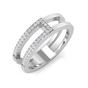 Lab-Grown Diamond Pavé Fancy Ring in 10K/14K gold and platinum with certified lab-grown or natural diamonds