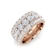 Lab-Grown 4 Carat Diamond Cluster Ring in 10K/14K gold and platinum with certified lab-grown or natural diamonds