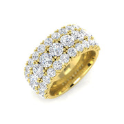 Lab-Grown 4 Carat Diamond Cluster Ring in 10K/14K gold and platinum with certified lab-grown or natural diamonds