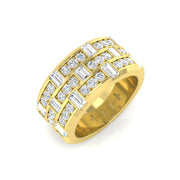Half Eternity Band with Round & Baguette-Cut Diamonds in 10K/14K gold and platinum with certified lab-grown or natural diamonds