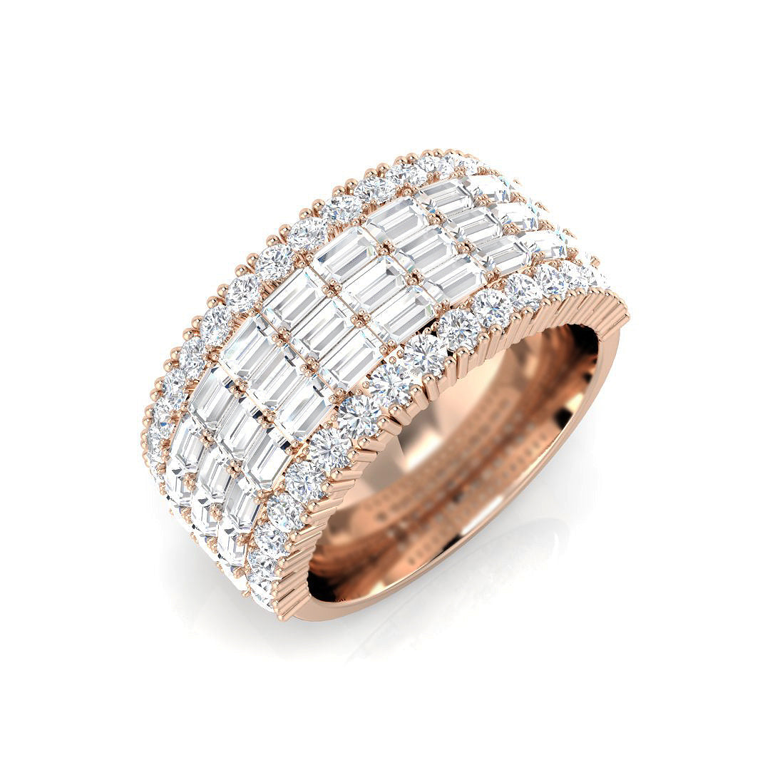 3.00 Carat Ring Baguette Diamond Band in 10K/14K gold and platinum with certified lab-grown or natural diamonds