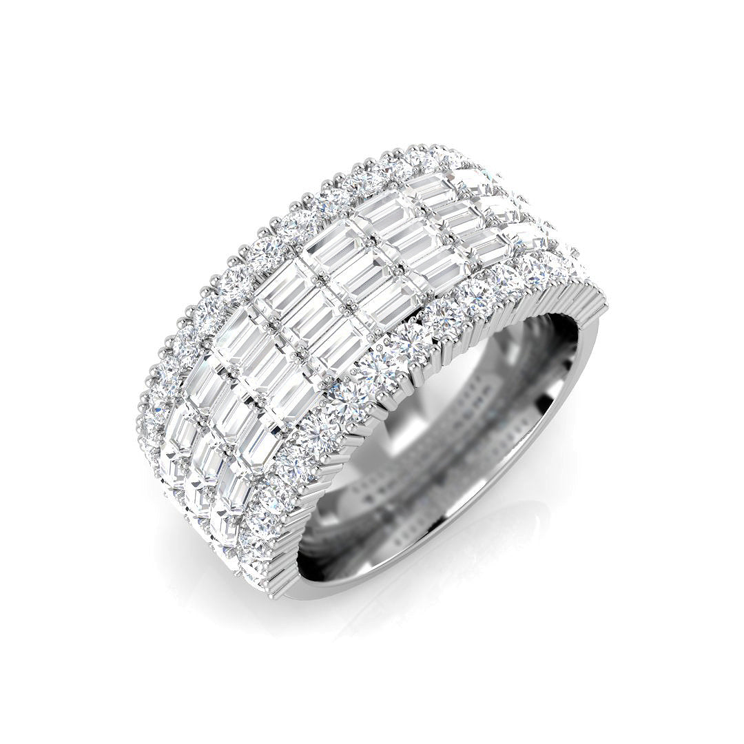3.00 Carat Ring Baguette Diamond Band in 10K/14K gold and platinum with certified lab-grown or natural diamonds