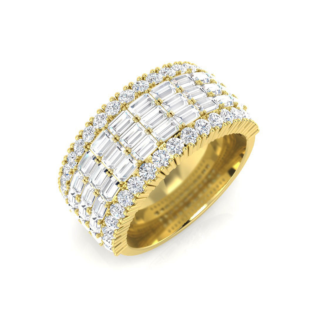 3.00 Carat Ring Baguette Diamond Band in 10K/14K gold and platinum with certified lab-grown or natural diamonds