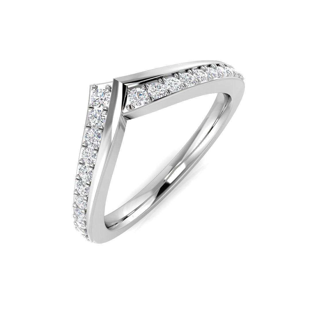 Sparkling Round Diamond Wishbone Ring in 10K/14K gold and platinum with certified lab-grown or natural diamonds