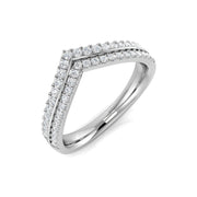 Sparkling Round Diamond Wishbone Ring in 10K/14K gold and platinum with certified lab-grown or natural diamonds