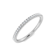 Diamond Half Eternity Ring in 10K/14K gold and platinum with certified lab-grown or natural diamonds